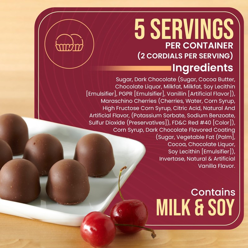 Queen Anne Dark Chocolate Covered Cordial Cherries | 6.6 oz