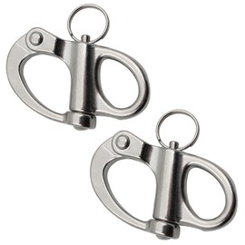 Snap Shackle Boat Snap Shackle Snap Shackle Rigging Snap Shackle Swivel Eye Stainless Steel Quick Release Snap Shackle Rotating Snap Shackle Sailboat Spinnaker Halyard Pack of 2