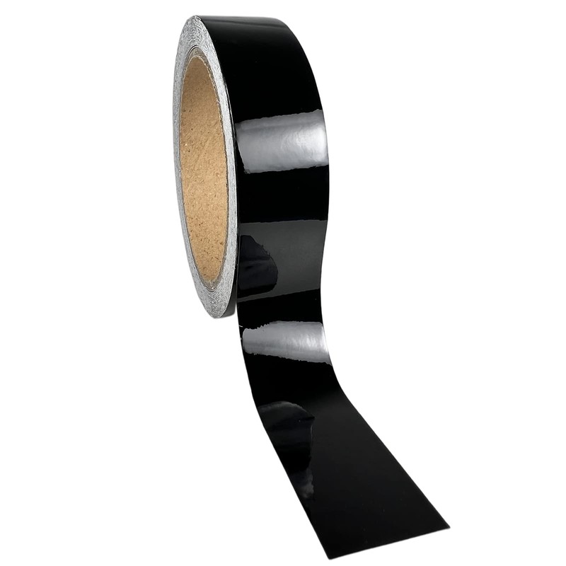 NewL BLACK HIGH GLOSS VINYL TAPE WITH AIR RELEASE MOUNTING