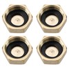 ECSiNG 4pcs 1/2" Brass Hex Blanking Hose Cap Nut with