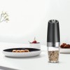 Homgeek Portable Automatic Electric Gravity Pepper Grinder Blue LED Light
