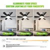 Socket Ceiling Fan Light with Remote and 1 Socket Extender,
