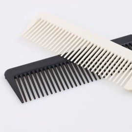 GEN'C BÉAUTY 2‑Pack Hair Cutting Comb Set – Dual‑Tooth Styling Combs for Precision Sectioning and Trimming (Black & White)