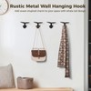 OMISTAR 4 PCS Whale Tail Wall Hooks, Rustic Metal Wall