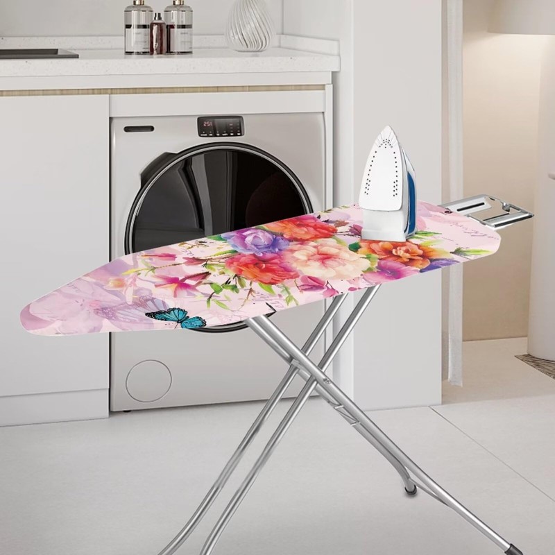 Oamsistay Floral Iron Board Pad, Elastic Edge Ironing Board Cover,