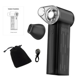 Wavypo Compressed Air Duster, 3 Gear Adjustable 200000RPM Super Power Cordless Air Duster Rechargeable Brushless Motor Durable Blower for Keyboard, PC, Electric Devices Cleaning