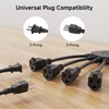 Cable Matters 2-Pack 4 Outlet Power Splitter Cord - 1.5ft,