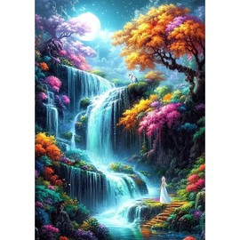 MEIYUDA Diamond Painting Adult Diamond Pictures Wonderland, 5D DIY Diamond Painting Pictures, Diamond Painting Set, Craft Set Adults Children Painting for Home Wall Decor 30 x 40 cm