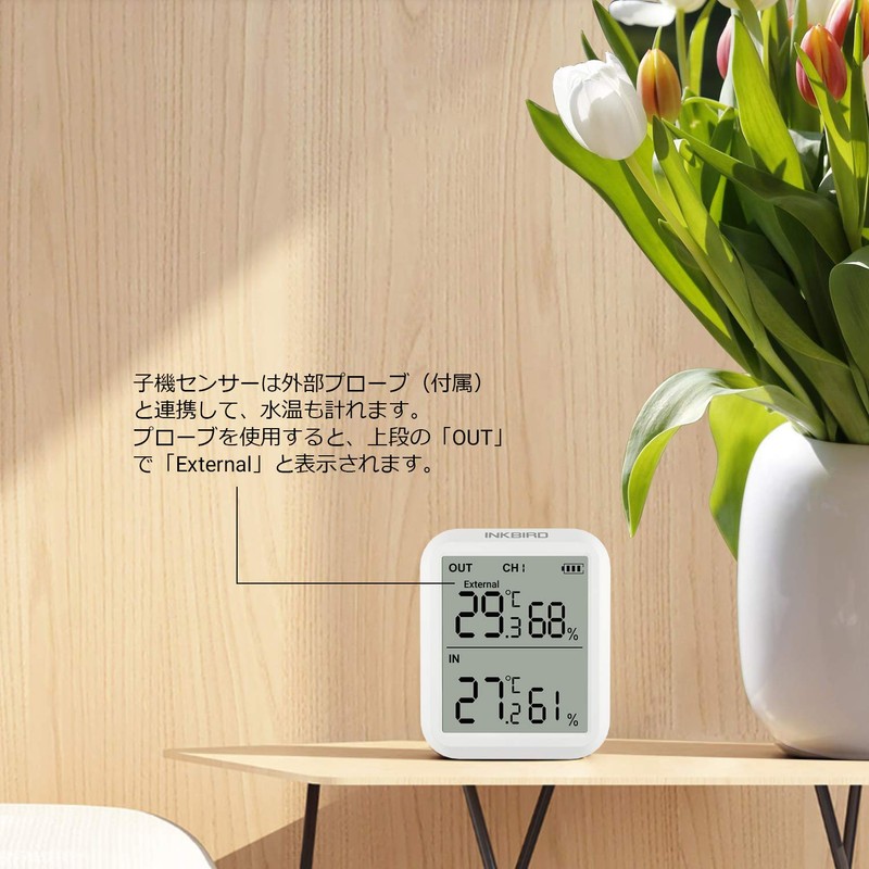 Inkbird ITH-20R Thermometer, Digital Thermometer/Hygrometer, Indoor/Outdoor Wireless Hygrometer, High Accuracy,