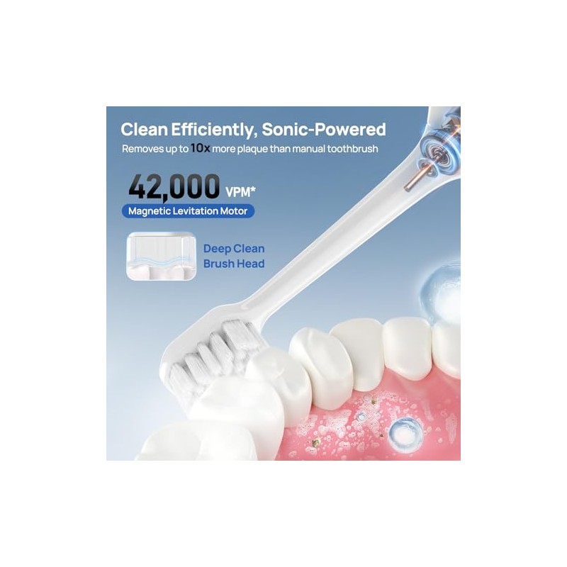 Generic Cepillo de dientes eléctrico sónico con 180 días de