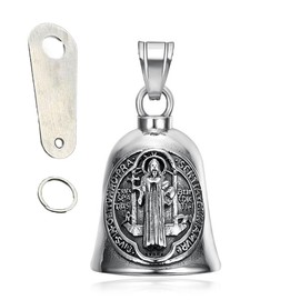 NAJIKA Motorcycle Bell - Angel Gremlin Bells for Bikers, Spiritual Protection & Good Luck Charm, Titanium Steel Riding Bell for Men Women