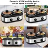 Dual Slow Cooker Buffet Server Food Warmer with 3 Adjustable