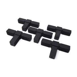 Design61 5 x T-piece connector for square pipes, pipe connectors, 20 x 20 x 1.5 mm