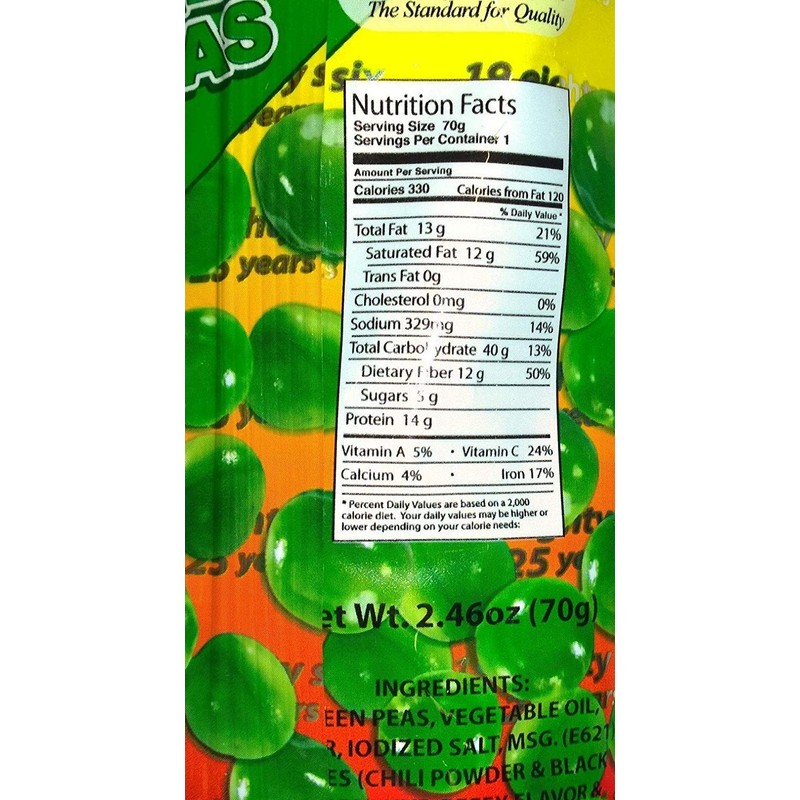 Muncher Green Peas Pack of 10 Original Flavor 2.46 Oz
