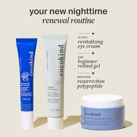 Cocokind- Crema revitalizante para ojos de, deshincha y reduce líneas finas y arrugas, crema para una piel más firme y luminosa