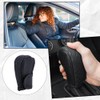 CALFOVERA Black Gear Knob Covers PU Leather Waterproof Non Slip