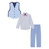 IZOD Boys' 4-Piece Formal Dress Up Suit Set, Vest, Pants,