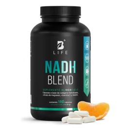 NADH Con 180 Cápsulas | 180 Días de Consumo | 6 Veces Más Producto vs Otros | Nicotinamida Potenciada con Magnesio y Colágeno | Antioxidante NAD H Blend B Life