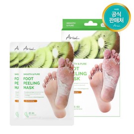 Arial Smooth & Pure Foot Peeling Mask Exfoliating (Kiwi)_2 pieces, 34g, 1 piece, 2 sheets / 아리얼 스무스 앤 퓨어 풋 필링 마스크 엑스폴레이팅(키위)_2개입, 34g, 1개, 2매