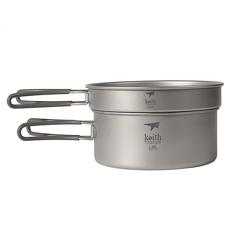 Keith Titanium Pot and Pan Set Camping Pot Sets Outdoor