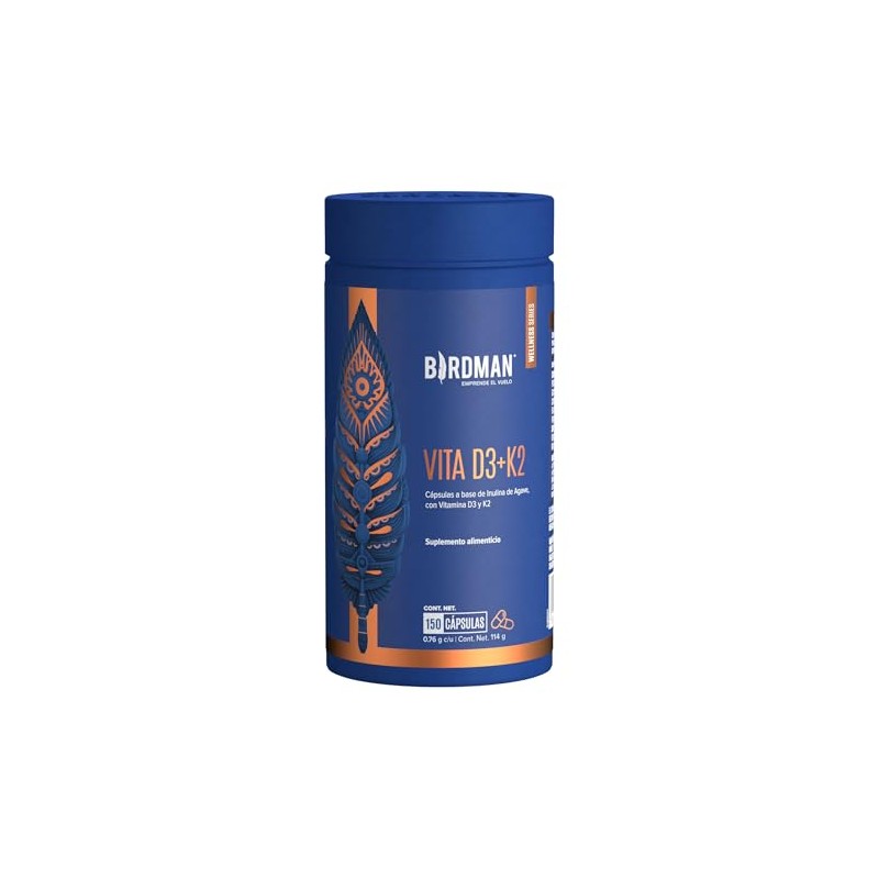 BIRDMAN Vitamina D3 + K2 | Suplemento Alimenticio de Origen