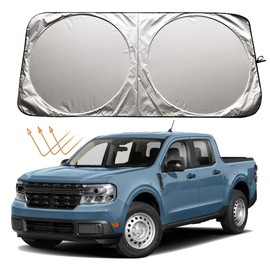 XHRING Windshield Sun Shade for Ford Maverick 2022 2023 2024 Bronco Sport (Not for Bronco) 2021-2024 Ranger 2012-2024 Lariat/XT/XLT Accessories Car Front Window Sunshade Sun Visor Shield