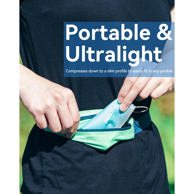 Burtrail 200 ml/6.8 oz-2Pack-Collapsible Cup TPU Running Water Cup Foldable