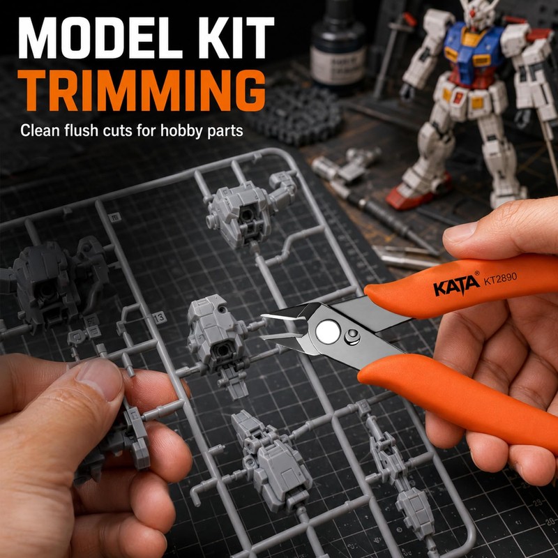KATA Mini Flush Cutters, 5-Inch Wire Cutters Plier for Jewelry