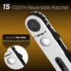 Bates- Mini Ratchet Wrench, 1/4" Magnetic 90 Degree Screwdriver, Black,