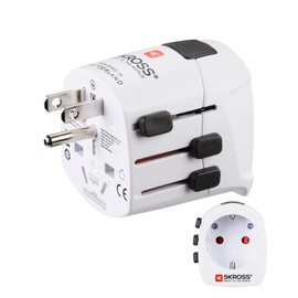 Hama Travel Adaptor Worldwide (Universal Travel Adapter for Around 100 Countries, Type G/Type B/Type I, for Devices with Plug Type C, E and F, Protective Contact, Interchangeable Fuse, Ideal Travel