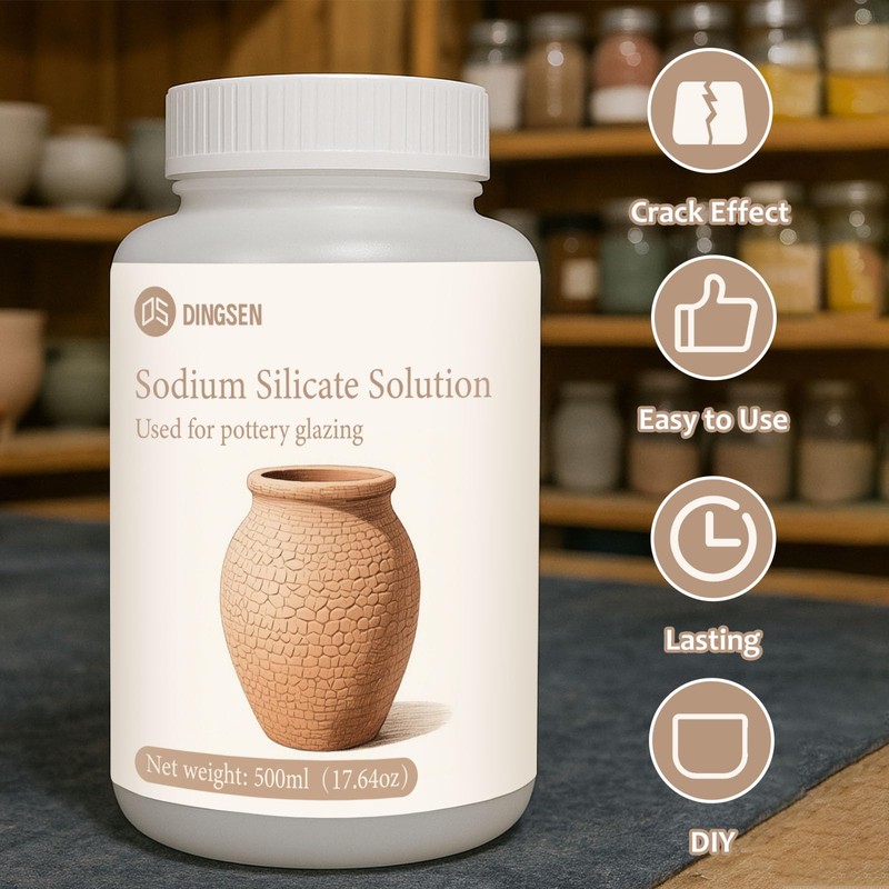INNOVAYOU 500ml Sodium Silicate Solution for Pottery, Heat-Resistant Sodium Silicate