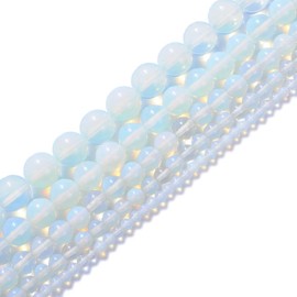 8mm White Opalite Beads for Jewelry Making Opalescence Beads Round Opalite Stone Bead for Bracelet, Opalite Beads