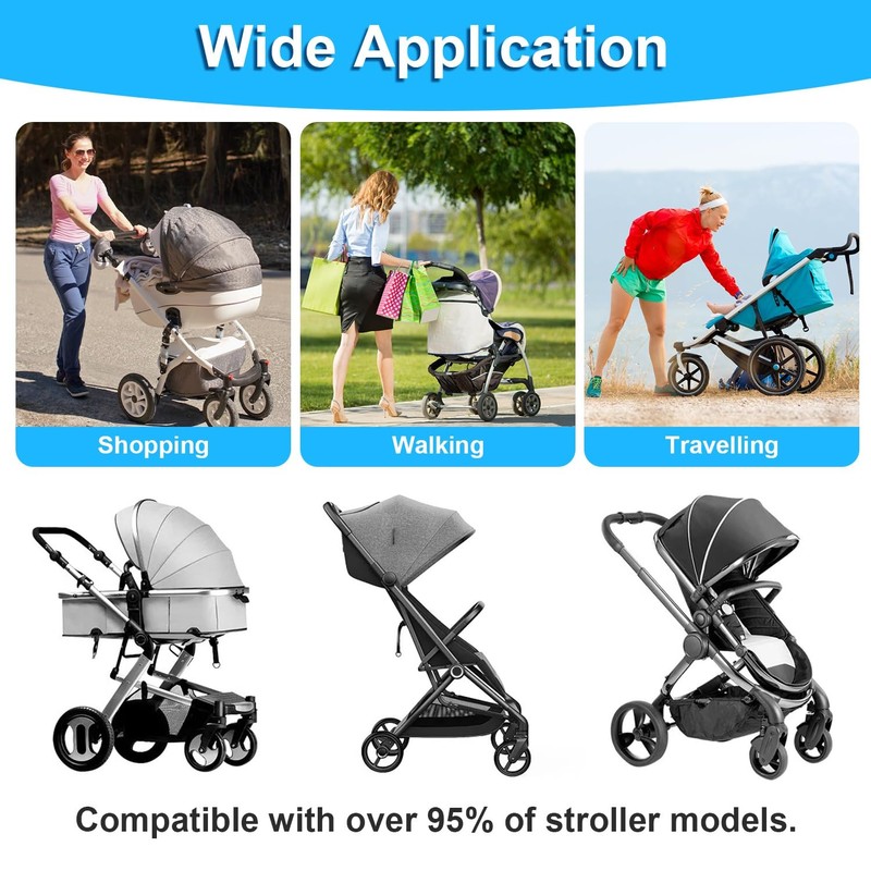 TeqHome Universal Stroller Board with Detachable Seat, 2-in-1 Buggy Board
