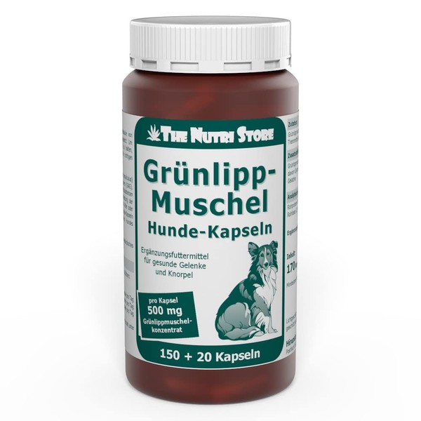 Green-lipped mussel 500 mg for dogs 150 + 20 pieces.