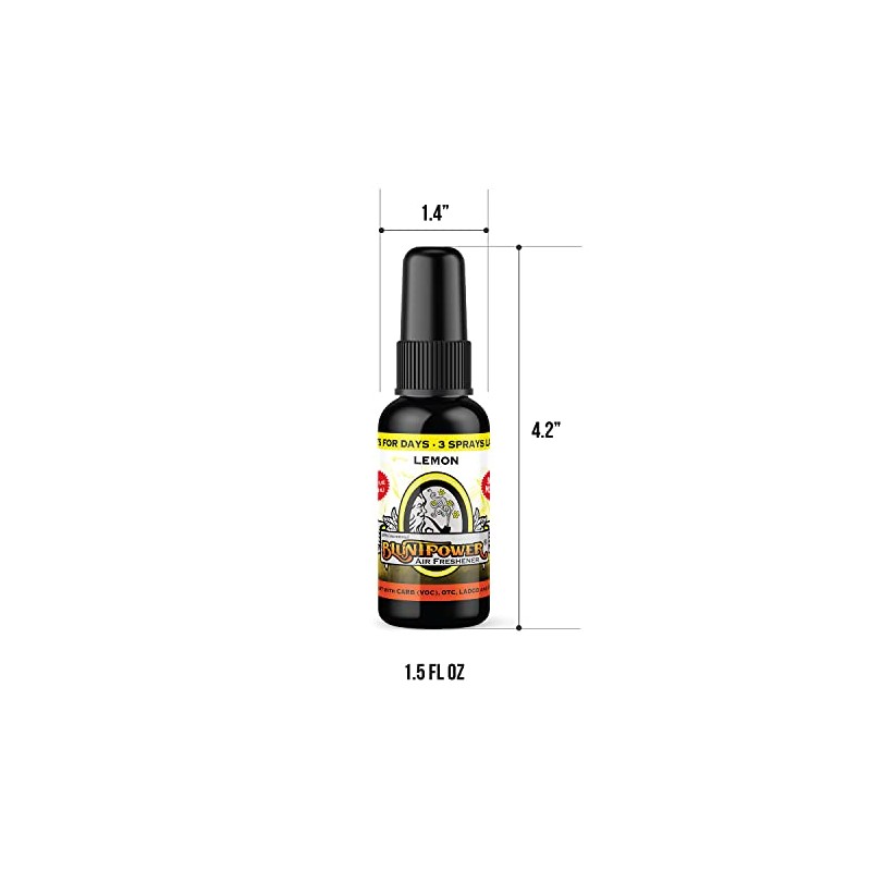 BluntPower Concentrated Air Freshener (Lemon, 1 Pack) for Room and