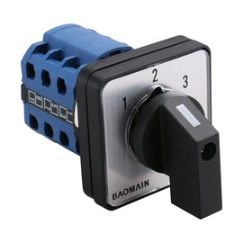 Baomain SZW26-20/123.3 - Interruptor de cambio universal para cámara giratoria (660 V, 20 A, 3 posiciones, 12 tornillos)
