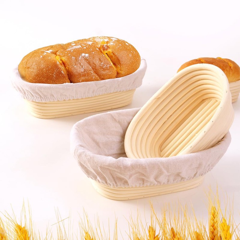 Premium Bread Proofing Basket Set – 9" Round & 10"