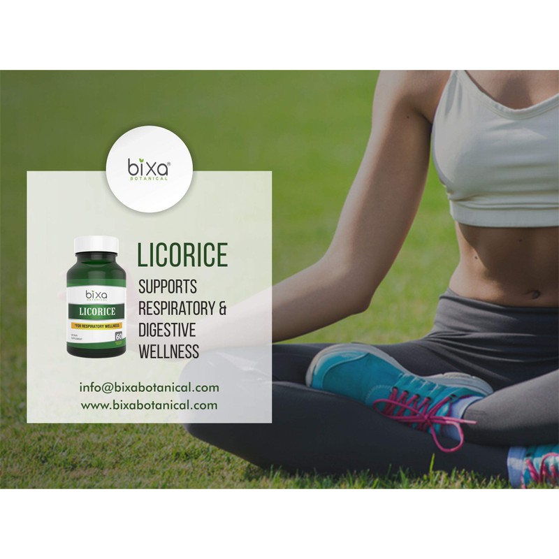 Licorice Root Extract Capsules/Mulethi/Glycyrrhiza Glabra, 60 Veg Capsules, 450 mg,