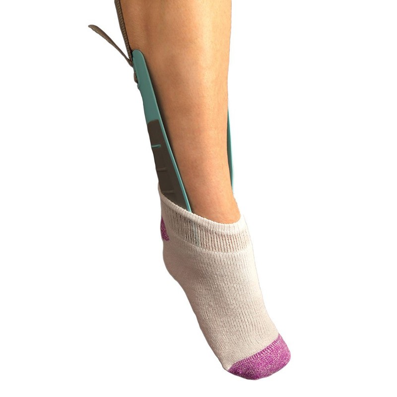 SP Ableware 738450000 Supreme Sock Aid Blue/Gray, Universal
