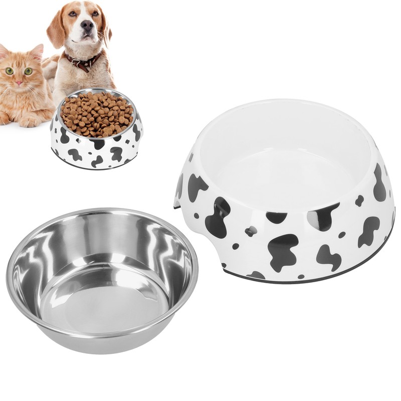 Dog Food and Water Bowl AntiSlip Base Stainless Steel Pet