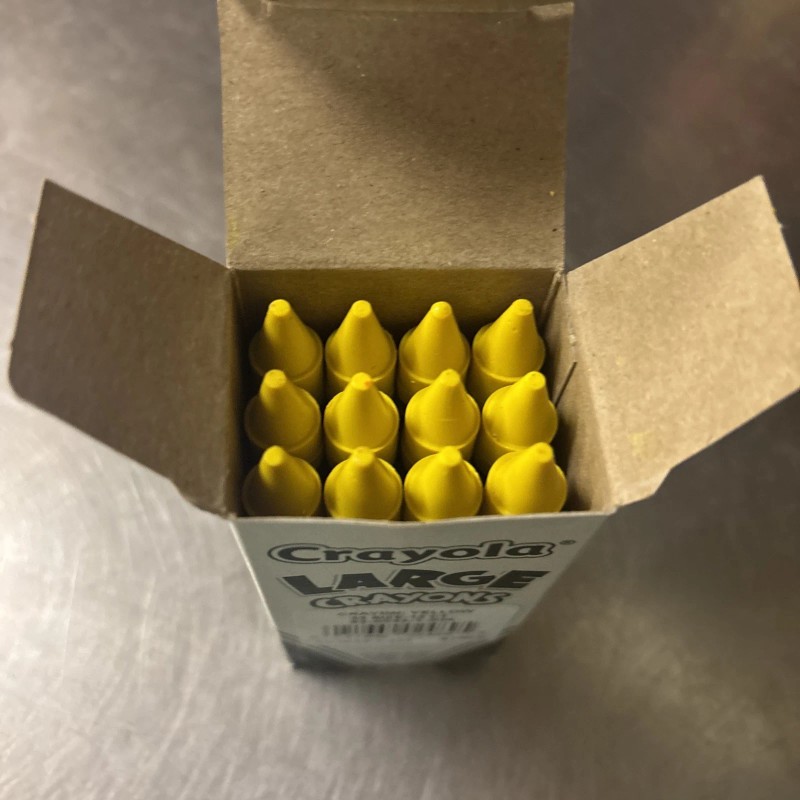Crayola Crayon Bulk Box 12 Ct Large Crayons Yellow Brand