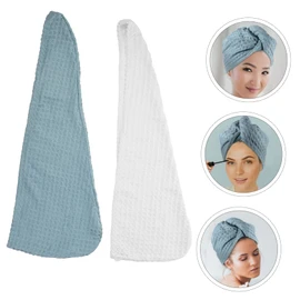 TOVINANNA 2pcs Thickened Fast Dry Hair Caps for Women Breathable Shower Towels for Home Travel Spa Use for Hair Types