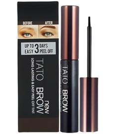 Light Brown Tatto Brow Peel Off Eyebrow Gel Tint,Eyebrow Tint Dark Brown Semi-Permanent Colour,Semi-Permanent Colour Eyebr/ow Dye,Waterproof Tatto Bro/w Ti/nt,Defines and Enhances Brows Natu/ral