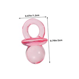 FRCOLOR 200pcs Mini Clear Acrylic Pacifiers Cute Pink Table Scatter for Shower Favors Gender Reveal Party Decorations Durable for Games Celebrations