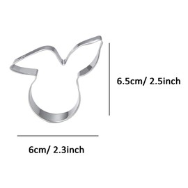 WJSYSHOP Rabbit Hare Bunny Head Cookie Cutter