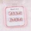 MZCMSL Handmade Nail Tip, Short, Square, Pink, Flowers, Flower Pattern,