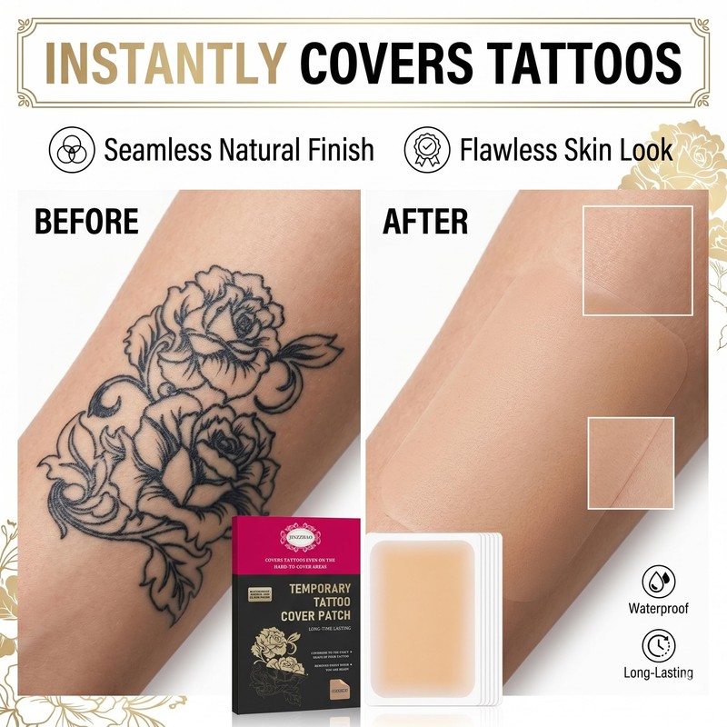 Invisible Tattoo Cover Up Tape – 6 Pcs Skin Tone