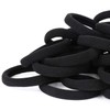 50PCS Black Hair Ties for Women, Cotton Seamless Hair Bands,