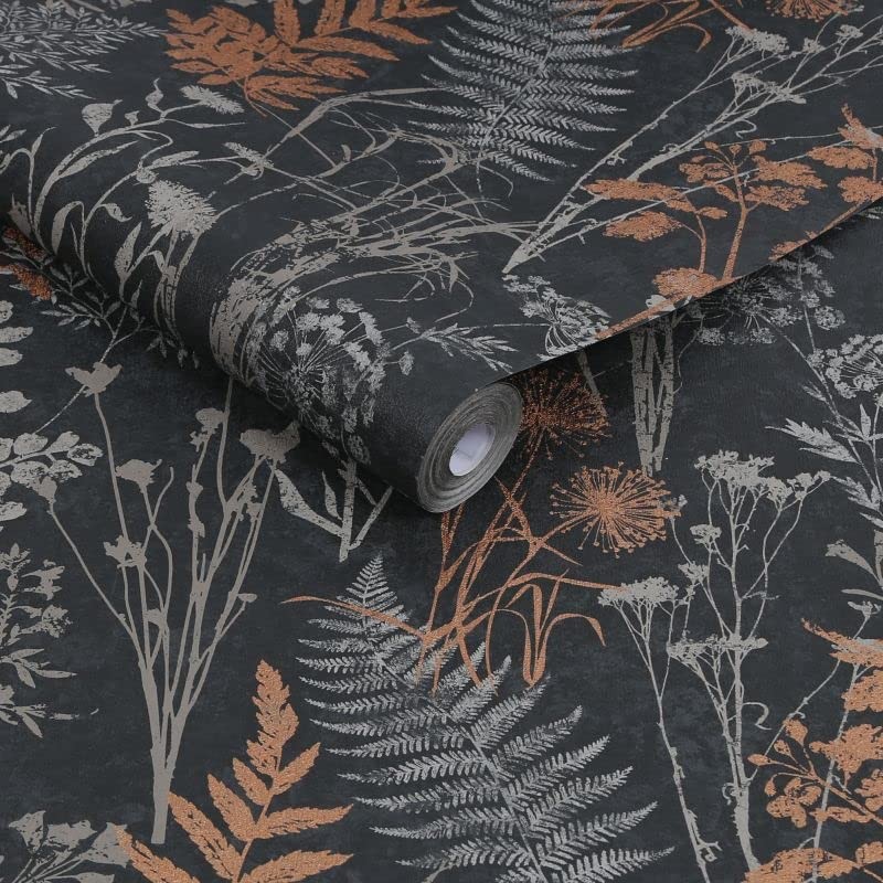 Superfresco Easy Organics Papel pintado negro y cobre