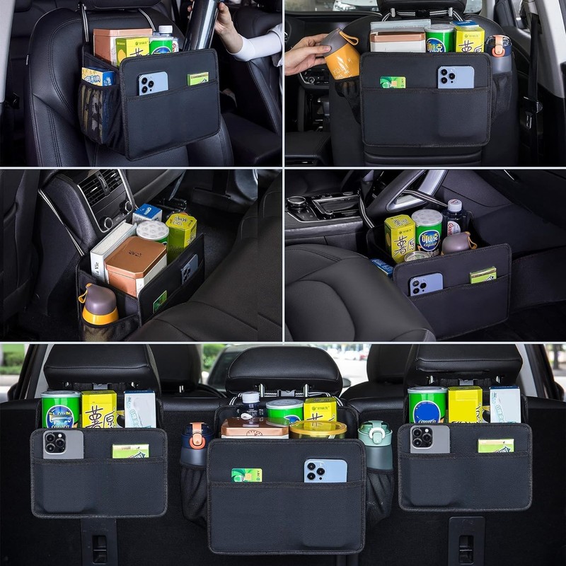 Zukida Car Seat Back Pocket, Multi-functional Hanging Car Storage Box,